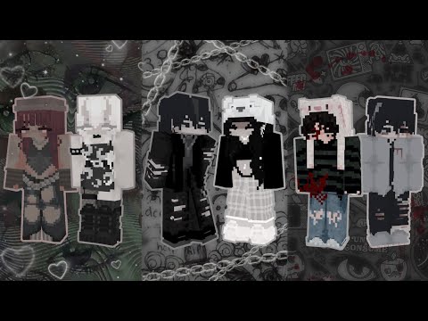 [ emo | edgy | goth | grunge ] aesthetic minecraft skins ☾ ﾟ｡