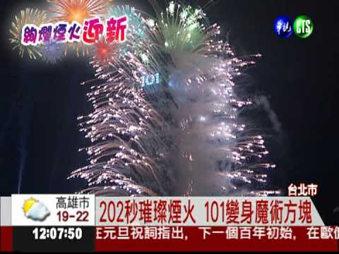 迎接2012 101大樓愛台灣煙火秀