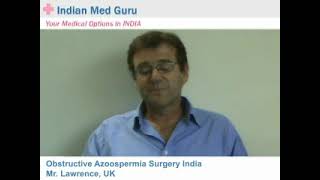 Mr. Lawrence, UK patient video testimonial India