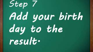 Fun Math Tricks - Finding Date of birth