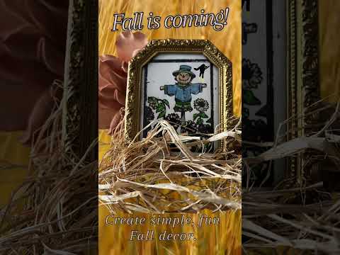 Take a Scarecrow transfer & a chalk paste to create this simple fall design on a piece of paper!