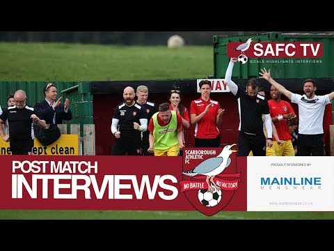 Post Match Interviews: Colne v Scarborough Athletic - 21/04/2018