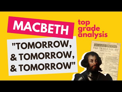 Macbeth key quote analysis | tomorrow, and tomorrow, and tomorrow | Grade 9 GCSE