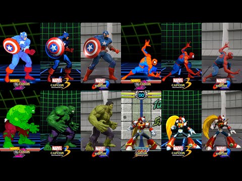 Evolution of Marvel vs Capcom Characters - 1987 to 2017