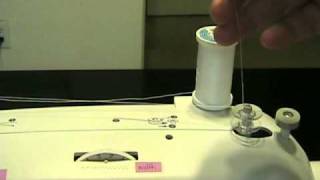 1) How to wind a bobbin on the Brother XL2600i sewing machine