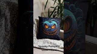Halloween Throw Pillow Spooky Pumpkin #halloween #halloween2023 #homedecor #throwpillows #spooky by The Johno Show