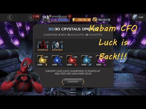 1x 6 Star, 1x 5 Star, 60x Cavalier Crystal Birthday Opening!! - Marvel Contest of Champions