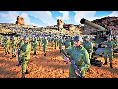 HUMAN ARMY in the Canyons Vs 6,000,000 ZOMBIES - Ultimate Epic Battle Simulator 2