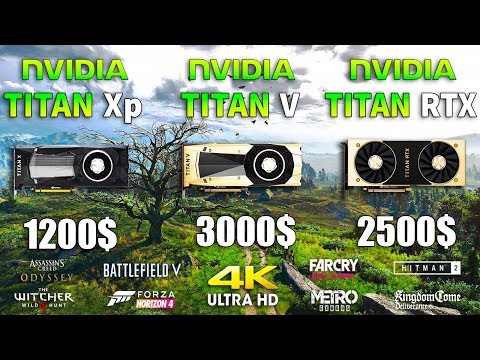 TITAN RTX vs TITAN V vs TITAN Xp Test in 8 Games 4K