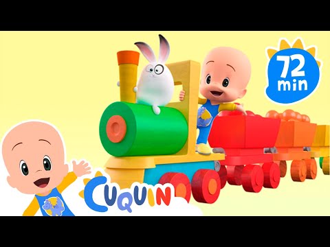 Aprenda cores com Cuquin e seu TREM DE CORES 🚃🔴🔶 | videos & cartoons para bebês