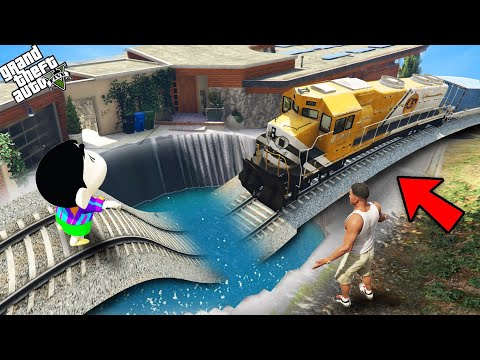 GTA 5 : Franklin Controlling Train To Save Shinchan In GTA 5 ! (GTA 5 Mods)