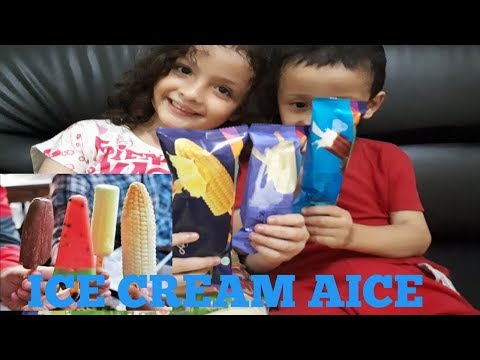 Kakak Zahra dan adik ziyad makan ice cream Alice.uueenak topbgt