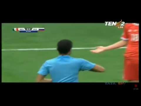 Mexico vs Russia 2-1 Red Card Yuri Zhirkov Confederations Cup 2017 24.6.2017