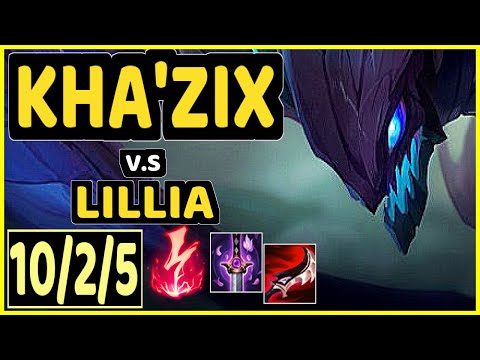 CANYON (KHA'ZIX) vs LILLIA - 10/2/5 KDA JUNGLE GAMEPLAY - KR Ranked GRANDMASTER