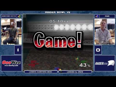 Raider Bowl VII Melee Singles - Jonathan Cotto (Falco) vs PNIS (Falco/Fox) - Loser's Quarters