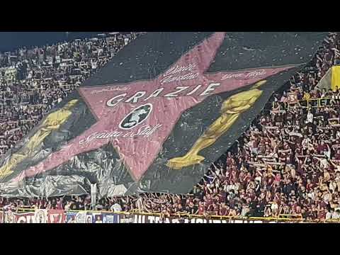 SALERNITANA Udinese SECONDA COREOGRAFIA A FINE PARTITA CURVA SUD SIBERIANO 22/05/2022