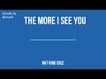 The more I see you - Nat King Cole - KARAOKE Orig key D