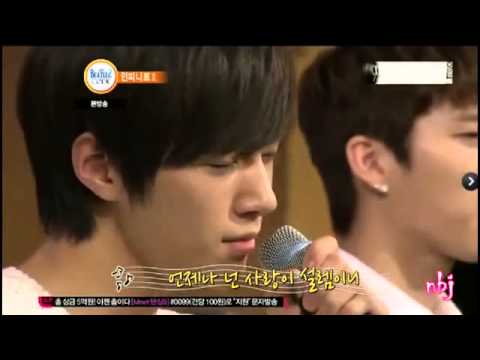 Infinite Woohyun and L Myungsoo sing Beatles