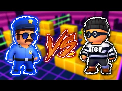 🥊SÓ PANCADARIA!🥊POLÍCIA vs LADRÃO NO BLOCK DASH! - Stumble Guys