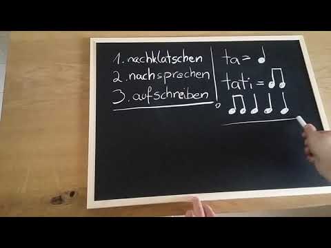 Einfache Rhythmen hören und aufschreiben lernen