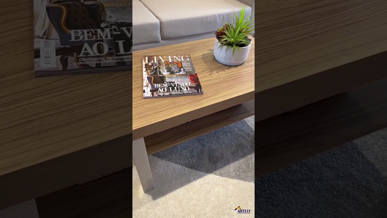 Thumbnail do vídeo - Mesa de Centro Up - Carvalho C / Off White