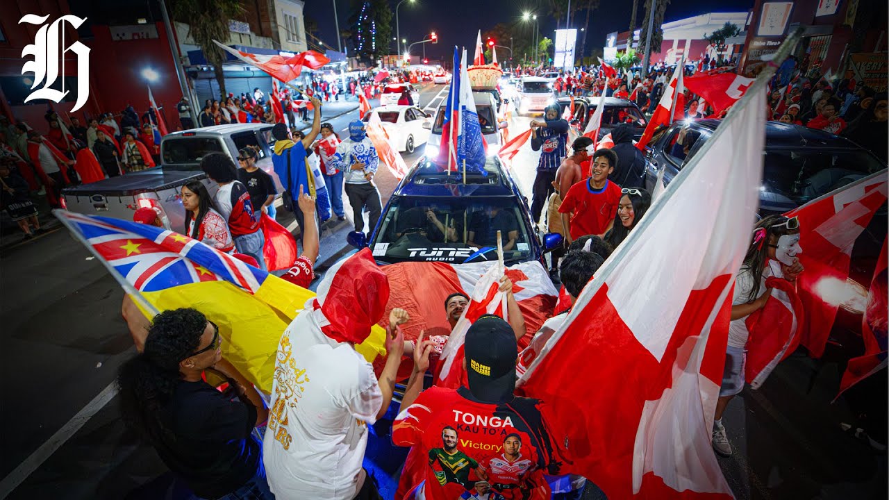 Tonga! Fans Celebrate in Otahuhu after the Pacific Championships game at Eden park.