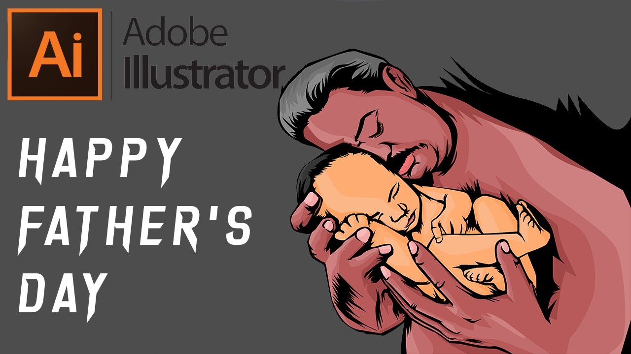 Happy Father's Day | Vector Art (Timelapse)