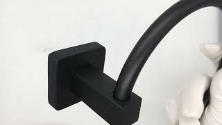Matte Black Wall Mount Bathroom Hardware Towel Ring Hand Towel Holder for Bathroom