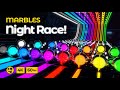 Marble Race At Night  | #marbles #marblerace #marblerun #blender #animation #physics #tron