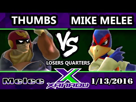 S@X 132 - Thumbs (Captain Falcon) Vs. Mike Melee (Falco) SSBM Losers Quarters - Smash Melee