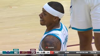 Isaiah Thomas scores his first bucket with the Hornets