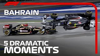Five Of The Most Dramatic Moments On Track | Bahrain Grand Prix