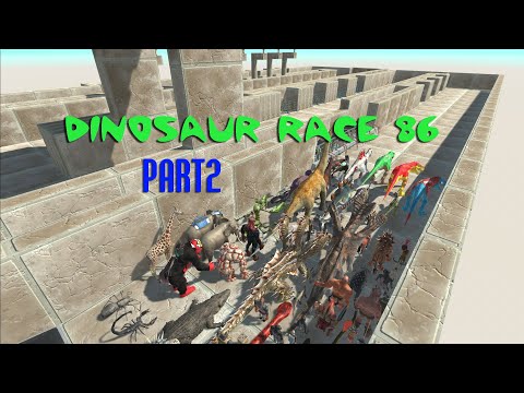 DINOSAUR RACE 86 PART 2 | all unit race - Animal Revolt Battle Simulator