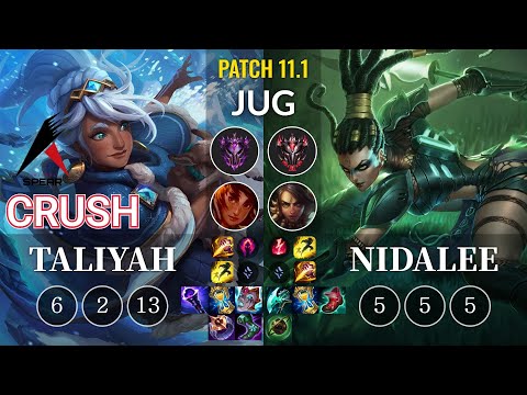 ASP Crush Taliyah vs Nidalee Jungle - KR Patch 11.1