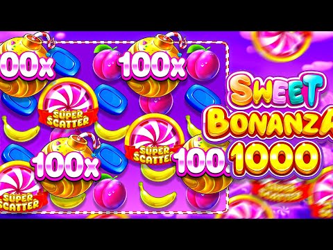 SWEET BONANZA SUPER SCATTER DROPS MULTIPLE 100X'S!! (BIG WIN)