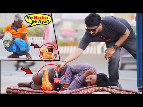 Giving Food Secretly To Homeless