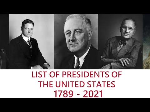 List of Presidents of The United Sates of America - Timeline : 1789-2021