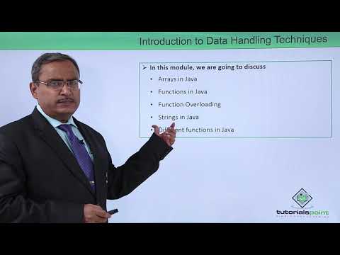 Java Essentials Introduction to data handling techniques