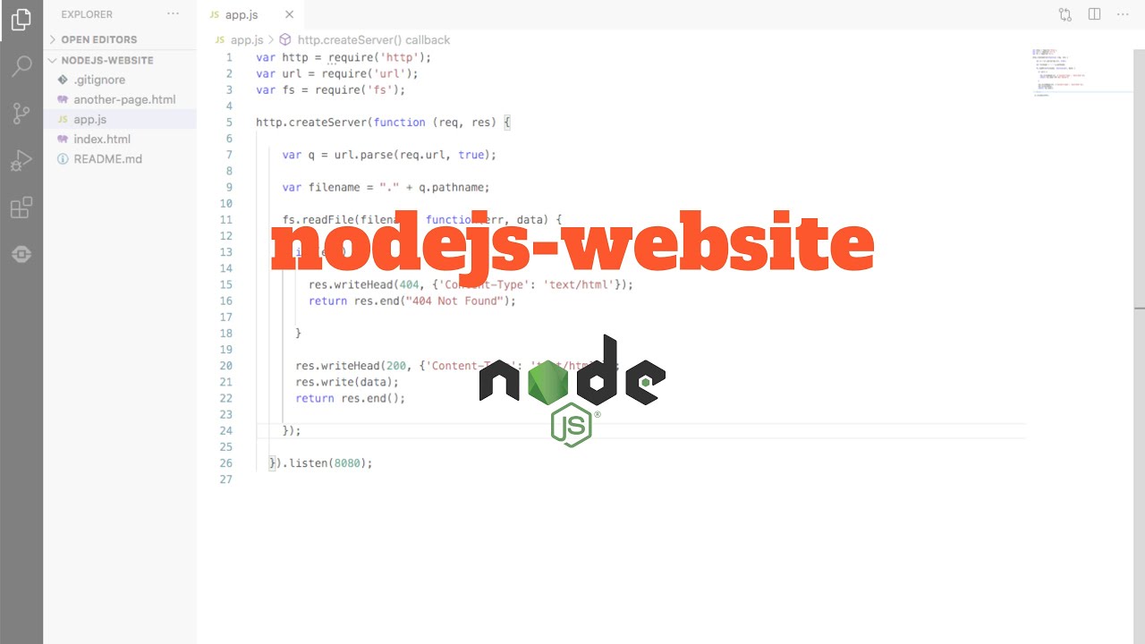 Creating a Very Basic Node.js Website