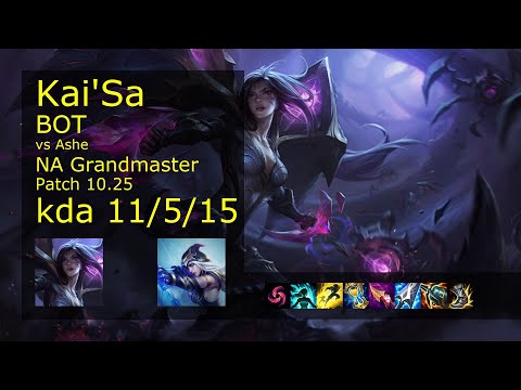 Kai'Sa ADC & Rakan vs Ashe & Leona - NA Grandmaster 11/5/15 Patch 10.25 Gameplay