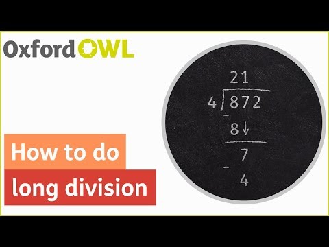 Part of a video titled How to do long division | Oxford Owl - YouTube