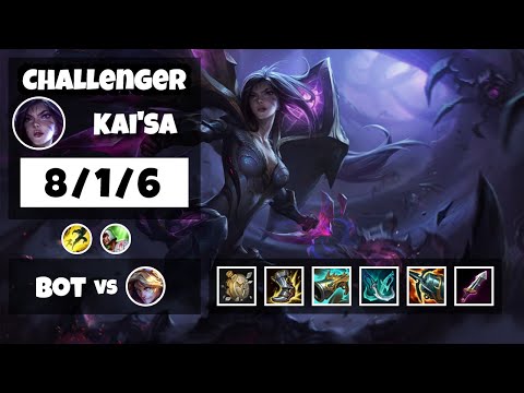 Kai'Sa vs Ezreal KOREAN Challenger BOT (8/1/6) - v11.11