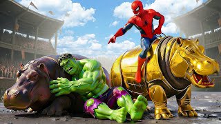 Download lagu 🦛🕷️ SPIDERMAN Wins The Magic Legendary Hippo Racing Championship – Epic Racing Challenge mp3
