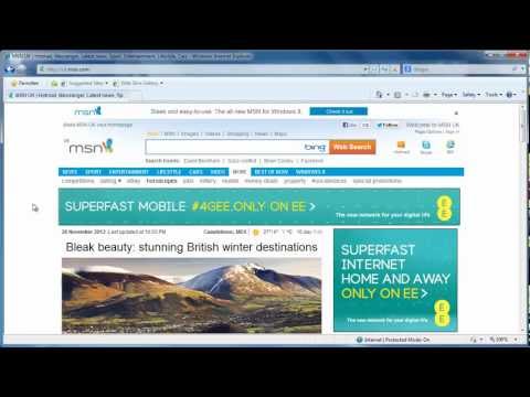 How to set a Homepage on Internet Explorer