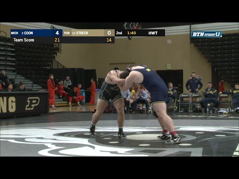 Big Ten Wrestling: Heavyweight - Michigan's Adam Coon vs. Purdue's Shawn Streck