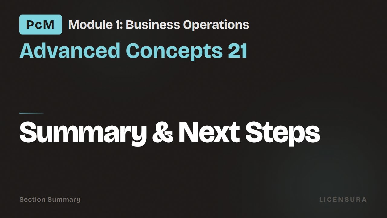 ARE 5.0 PcM: Module 1 Advanced Summary | Advanced Concepts 21 | FREE Exam Prep