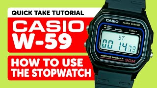 CASIO W-59 (Module 590) - HOW TO OPERATE THE STOPWATCH