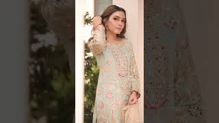 Mint Green Chiffon Gharara - Video 4