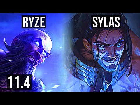 RYZE vs SYLAS (MID) | 15/1/11, Rank 4 Ryze, Legendary | KR Challenger | v11.4