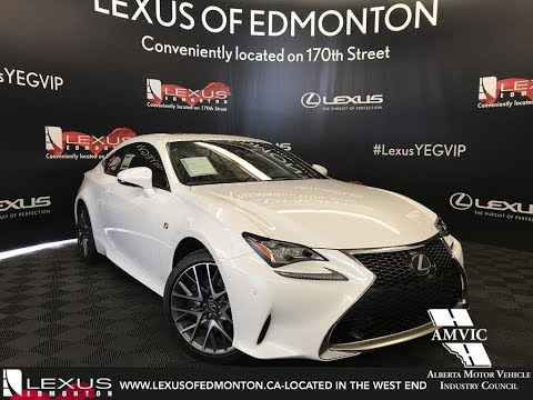 White 2018 Lexus RC 350 F Sport Series 2 Walkaround Review East Edmonton Alberta